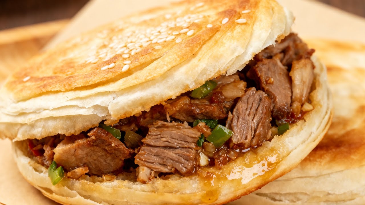 ❇️中國漢堡-Chinese hamburger/剁肉解壓/人間煙火氣♨️