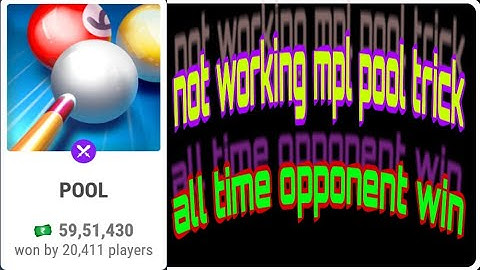 Mpl pool trick all time opponent win 😓😓😓😰