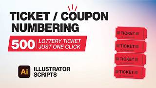 Lottery Ticket Numbering in Illustrator | One-Click Auto Numbering Script