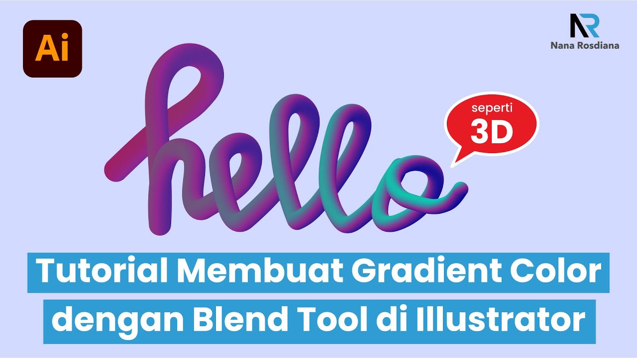 Tutorial Membuat Gradient Color dengan Blend Tool di Adobe Illustrator ...
