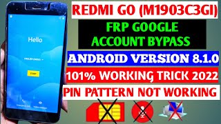 REDMI GO FRP BYPASS M1903C3GG 8.1.0 GO0GLE ACCOUNT BYPASS 2022(wITHOUT PC)