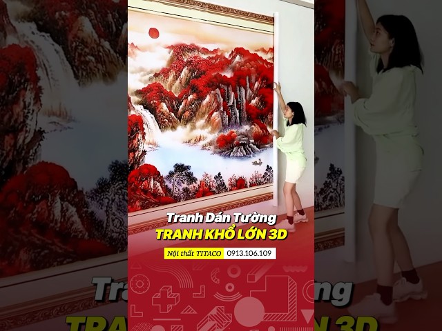 Thi công tranh dán tường phòng khách giá rẻ tại tphcm #shortvideo #shorts
