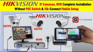 CCTV Camera Installation with NVR | IP Camera, Mobile setup, Hikvision NVR Complete Installation screenshot 5