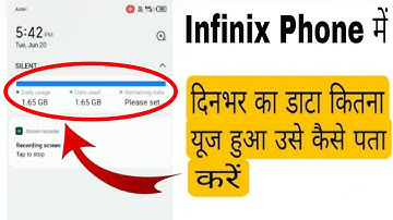 Infinix Phone me Data show kaise kare । Today Data usage settings Option on in Infinix ।। Data Dekhe