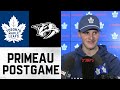 Cayden Primeau | Post Game vs Nashville Predators  | October 14, 2025