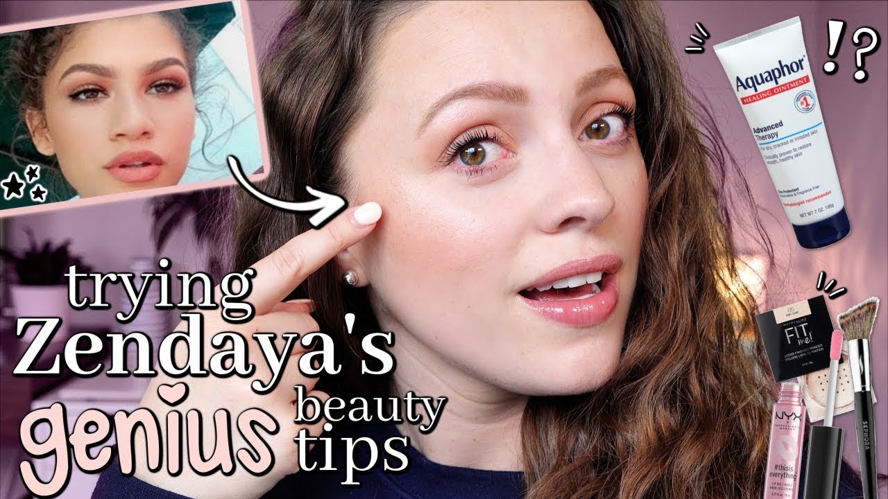 TRYING ZENDAYA'S MAKEUP TIPS // Some of these are GENIUS!!! - YouTube