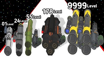 (2025) Rockets Stack Run And Shoot Level Up Rockets Gun Max Level Gameplay (New Update)