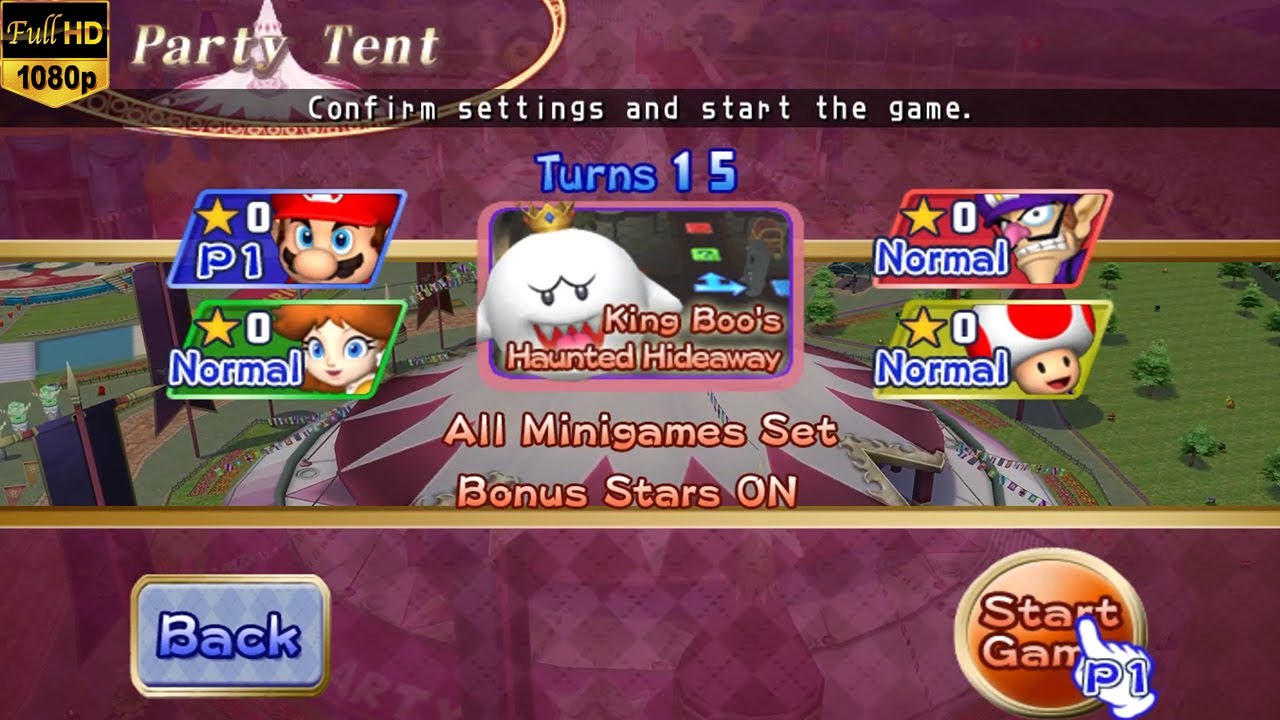 Mario Party 8 - Battle Royale - King Boo's Haunted Hideaway - Mario vs Daisy vs Waluigi vs Toad