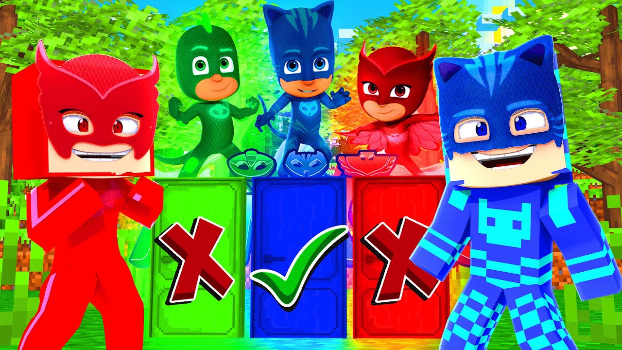 DON'T CHOOSE THE WRONG PJ MASKS DOOR IN MINECRAFT - YouTube