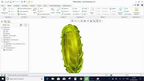 creo parametric tutorial (toroidal bend) how to make sport monster car tyre