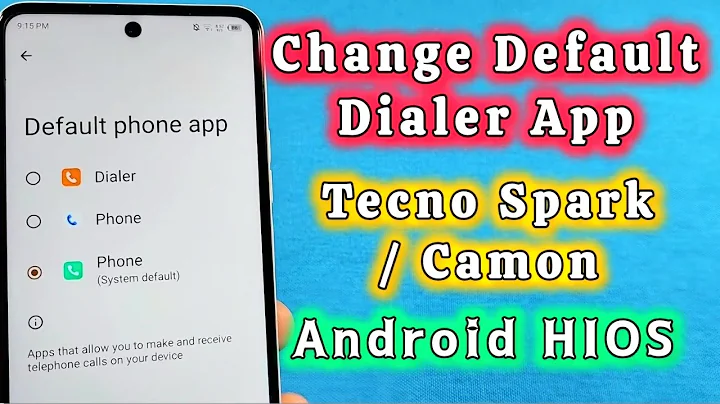 how to Change Default  Dialer app Tecno Spark Android Phone
