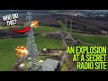Who tried to blow up this radio tower and why