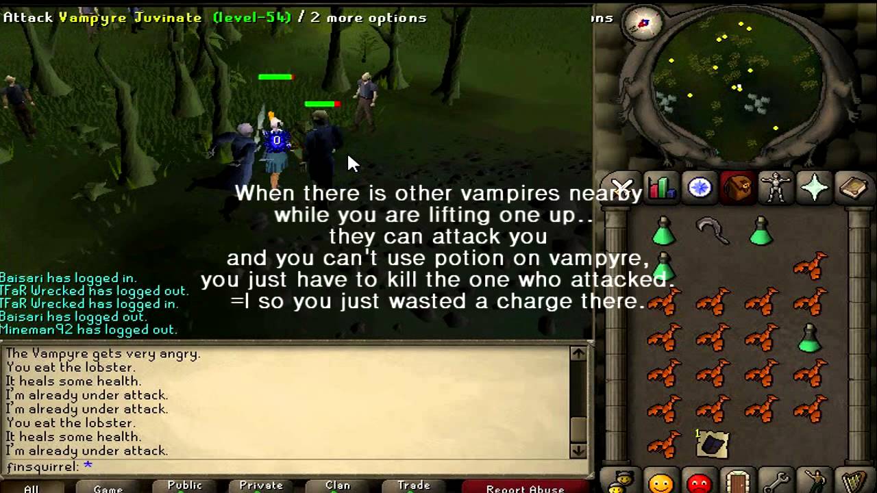 RuneScape2007 Vampyre Juvinate and Guthix balance potion with ...
