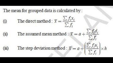 Class 10  | Statistics | Mean Methods Direct method, assumed mean, Step deviation method