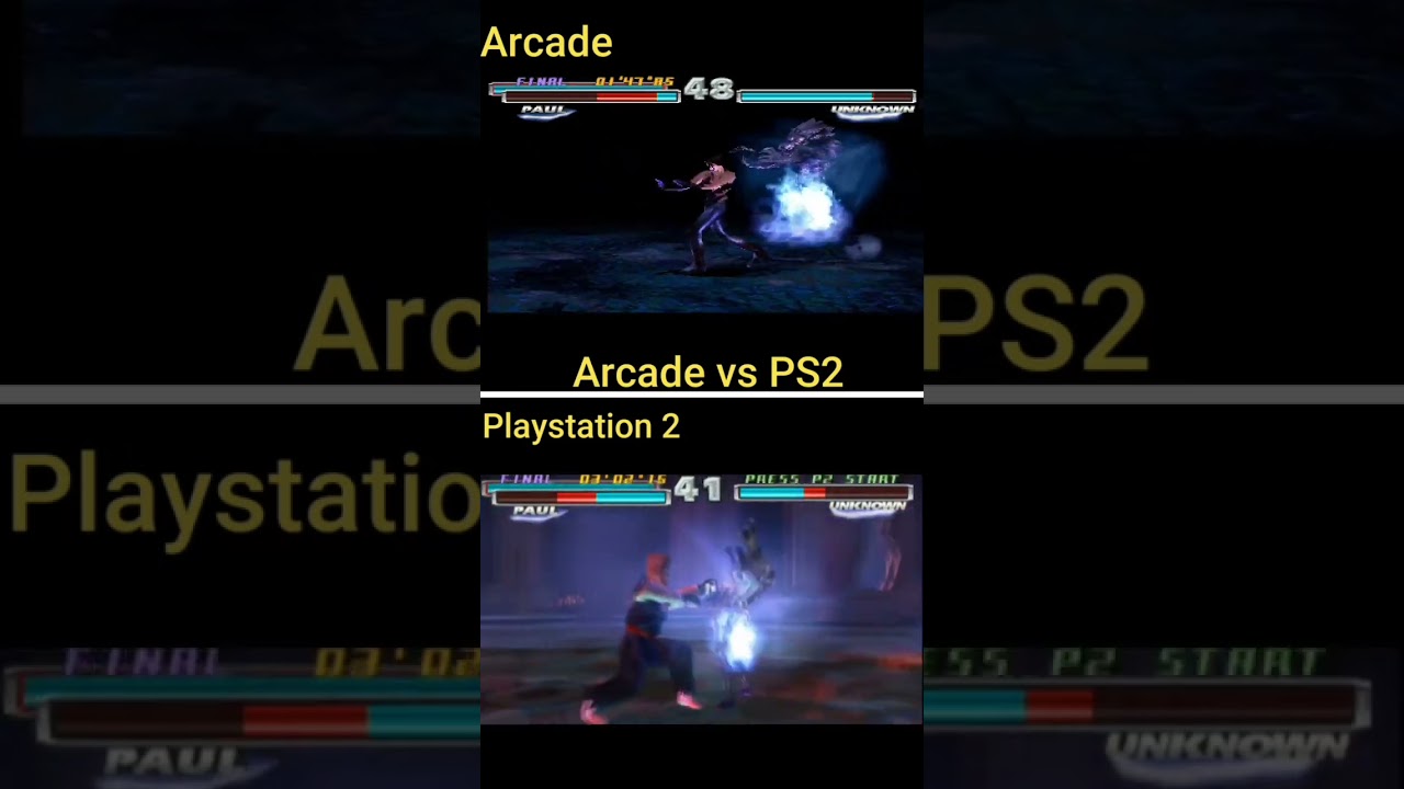 Arcade vs Playstation 2 - Tekken tournament 