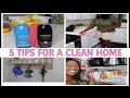 5 TIPS FOR A CLEAN HOME|KEEPING A TIDY CLEAN HOUSE| CLEAN #WITHME