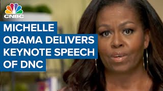 Michelle Obama delivers keynote speech from first night of the Democratic National Convention