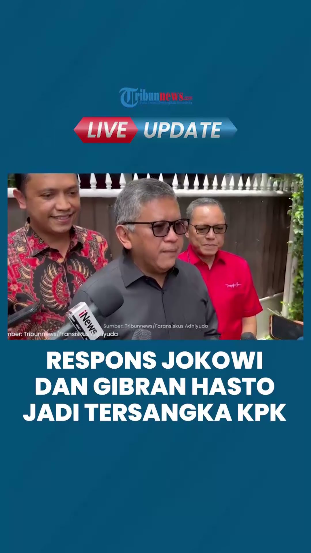 Merespons Kasus Hasto Jadi Tersangka KPK, Jokowi Lempar Tawa sementara Gibran Beri Jawaban Menohok