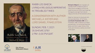 LIVE: Rabbi Leo Baeck: Living a Religious Imperative in Troubled Times