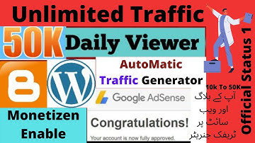 50k Views Automatic Traffic Generator On Your blog & website | Unlimited Website Traffic Method 2021