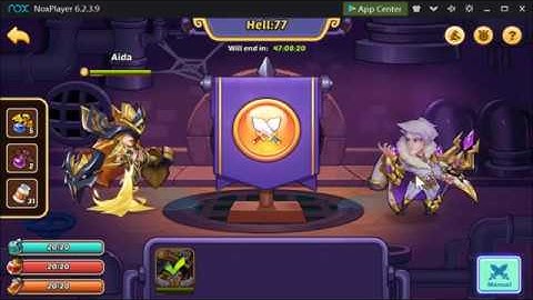 Idle Heroes: E3 Aida SOLO CLEARS Aspen Hell 1-100.