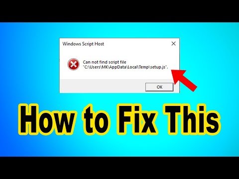 Windows Script Host Error | Cannot Find Script File | How to Fix This | RJ Solution |