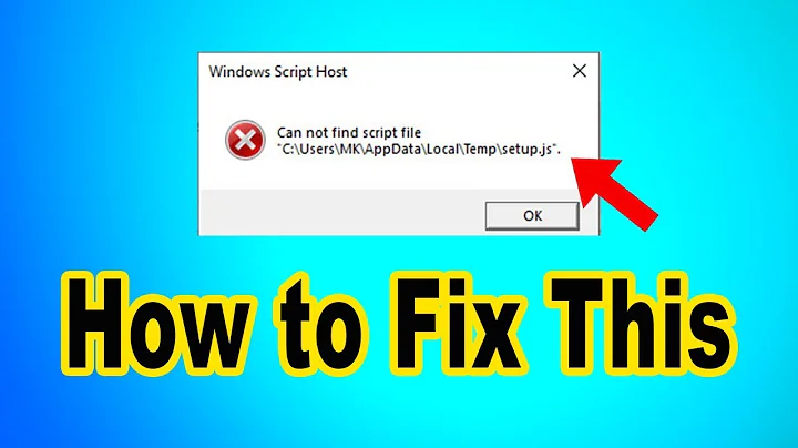 Windows Script Host Error | Cannot Find Script File | How to Fix This | RJ Solution |