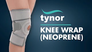 Tynor Knee Wrap Neoprene J05 For Customized Compression, Warmth & Support To The Knee.