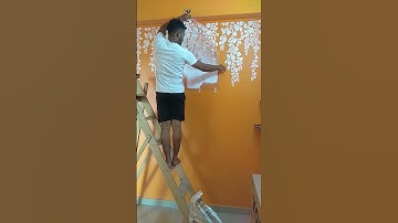 Hanging Flowers Wall Stencil..#SHORT