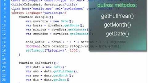 JavaScript - Calendário e Relógio [Parte 1]