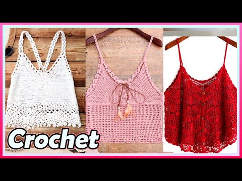 ESPECTACULARES Crop tops para damas tejidos a crochet - YouTube