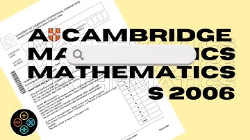 A Level Pure Mathematics P1 May June 2006 P1 9709/1