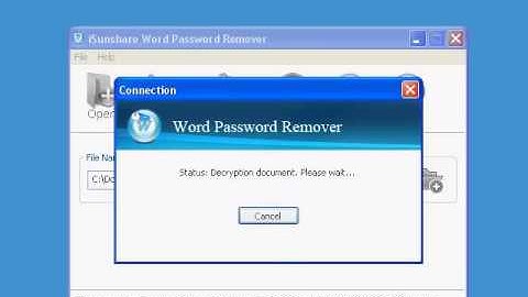 iSunshare Word Password Remover demonstration