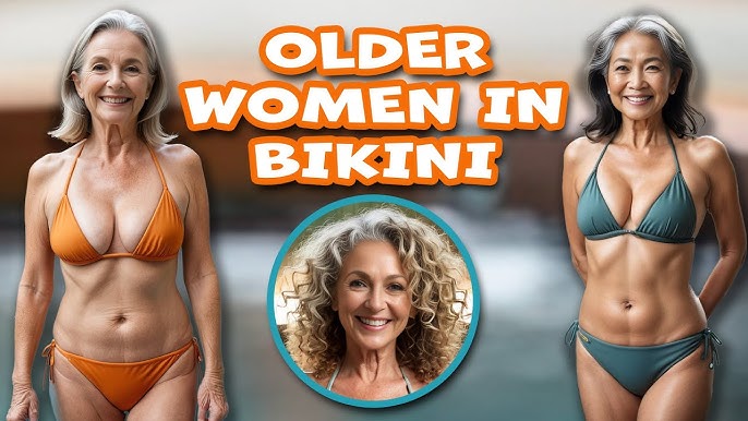 Beautiful Natural Older Women Over 70 Wearing Bodystocking Underwear 