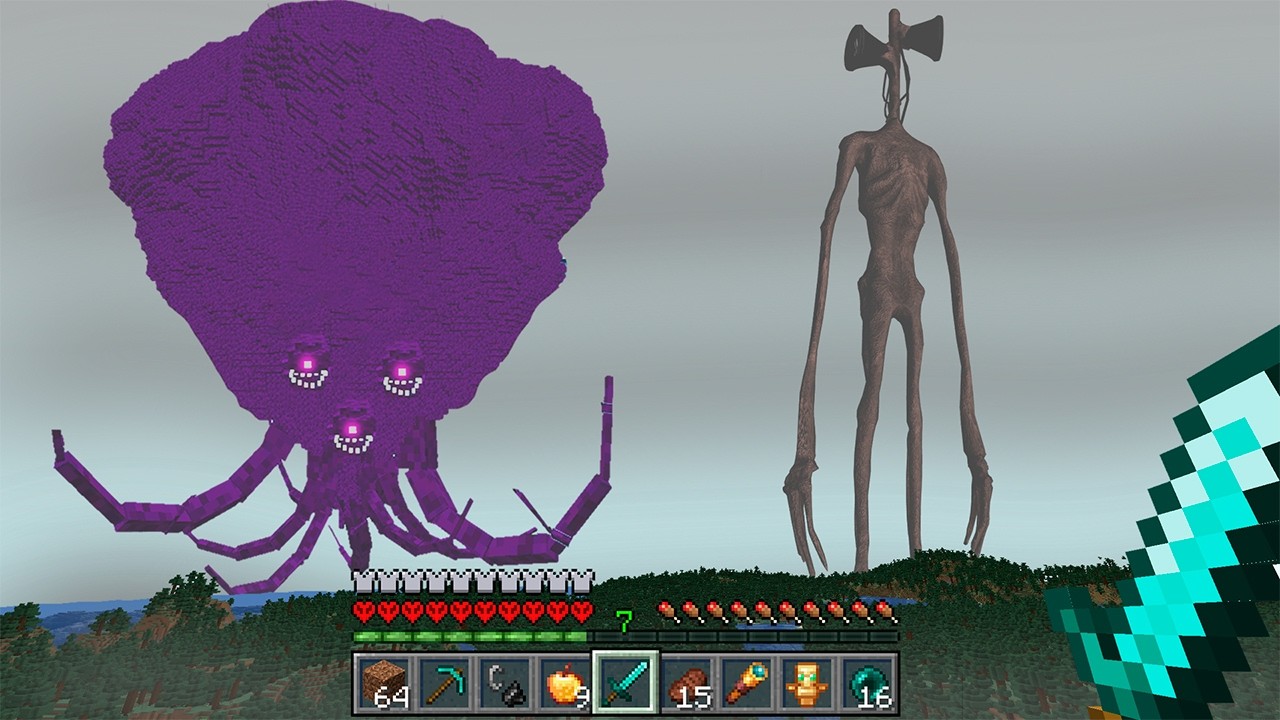 Siren Head VS Mega Wither Storm in Minecraft 2025!