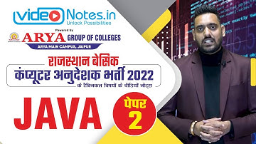 Java Programming | Computer Anudeshak-2022| videonotes.in | what is language | कंप्यूटर अनुदेशक