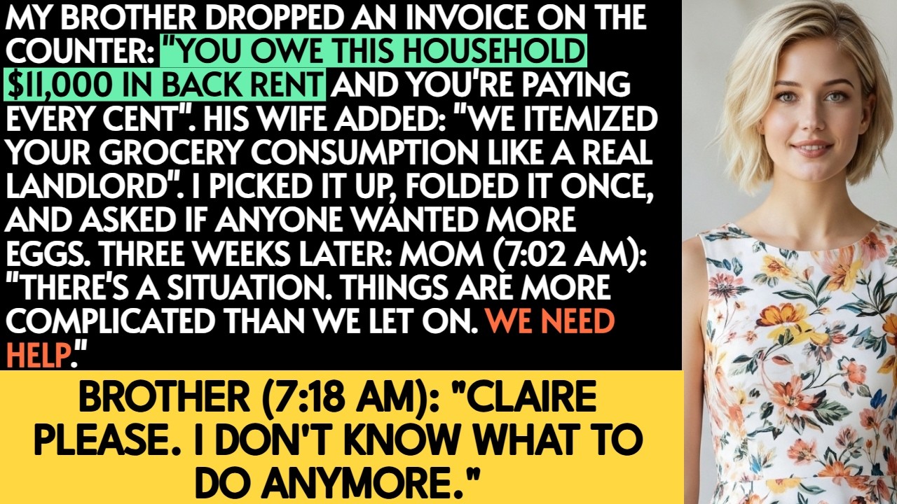 My Brother Handed Me an $11K Invoice for "Living Here" — Three Weeks ...