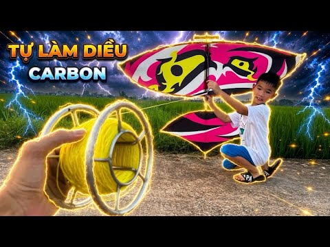 Tự Tay Làm Diều Carbon 1m7 Bằng Nguyên Liệu Mua Trên Mạng Và Cái Kết
