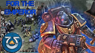ULTRAMARINES & BLOOD ANGELS vs ORKS | Massive 2v2 Battle Gameplay | Warhammer 40k Dawn of War 3