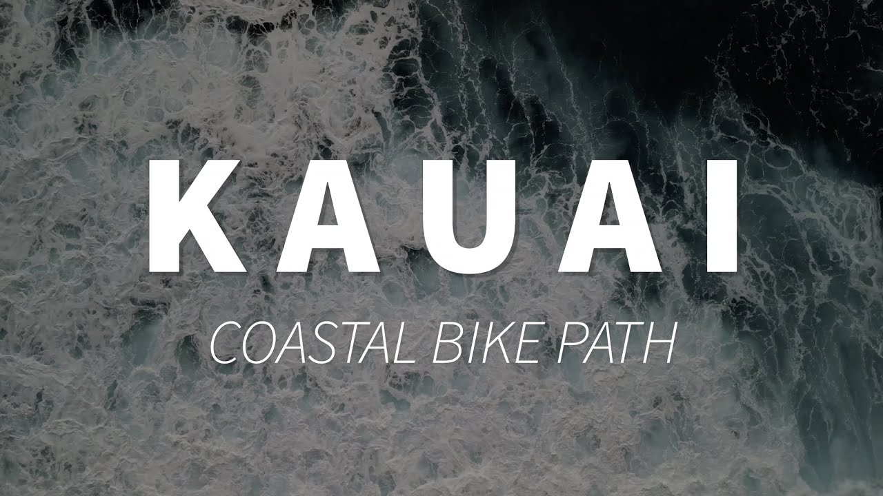 Hawaii 4K Drone Footage of a Stunning Coastal Bike Path on Kaua'i