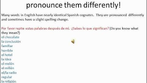 Cognates Part 1