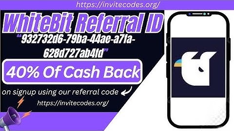 WhiteBit Referral ID [REBATE] - Experience a 40% cashback.