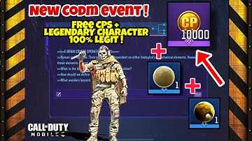 How to win free Cod Points with this newevent ! Free legendary character + CP ! ShellCode #codm