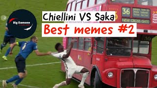 🤣 Chiellini VS Saka: best MEMES compilation #2. EUROPEO 2021!