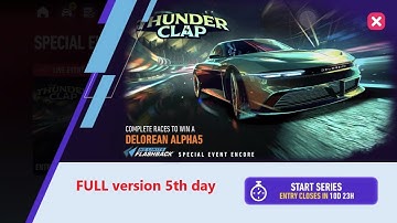 delorean alpha 5 | Thunder clap | Need For Speed: No Limits | full version the 5th day