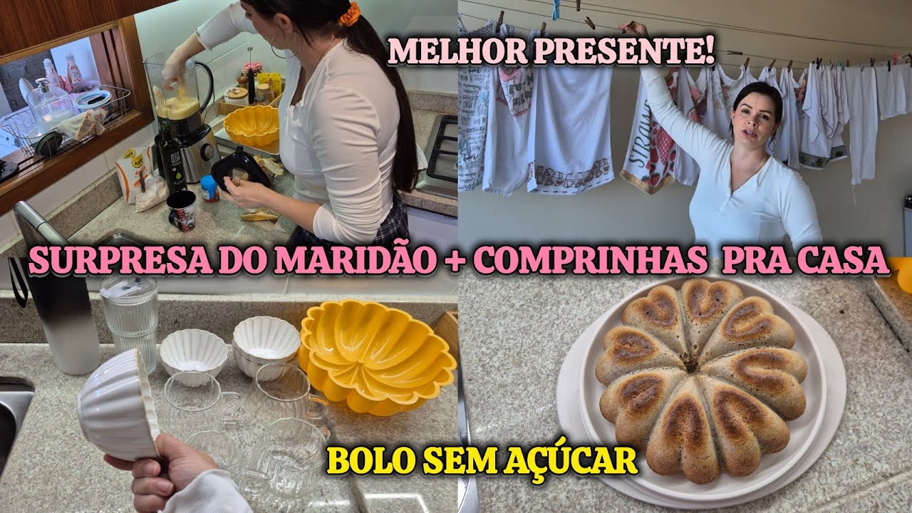 Não esperava ganhar esse presente| uma peça mais linda que a outra para o lar| bolo sem açúcar 