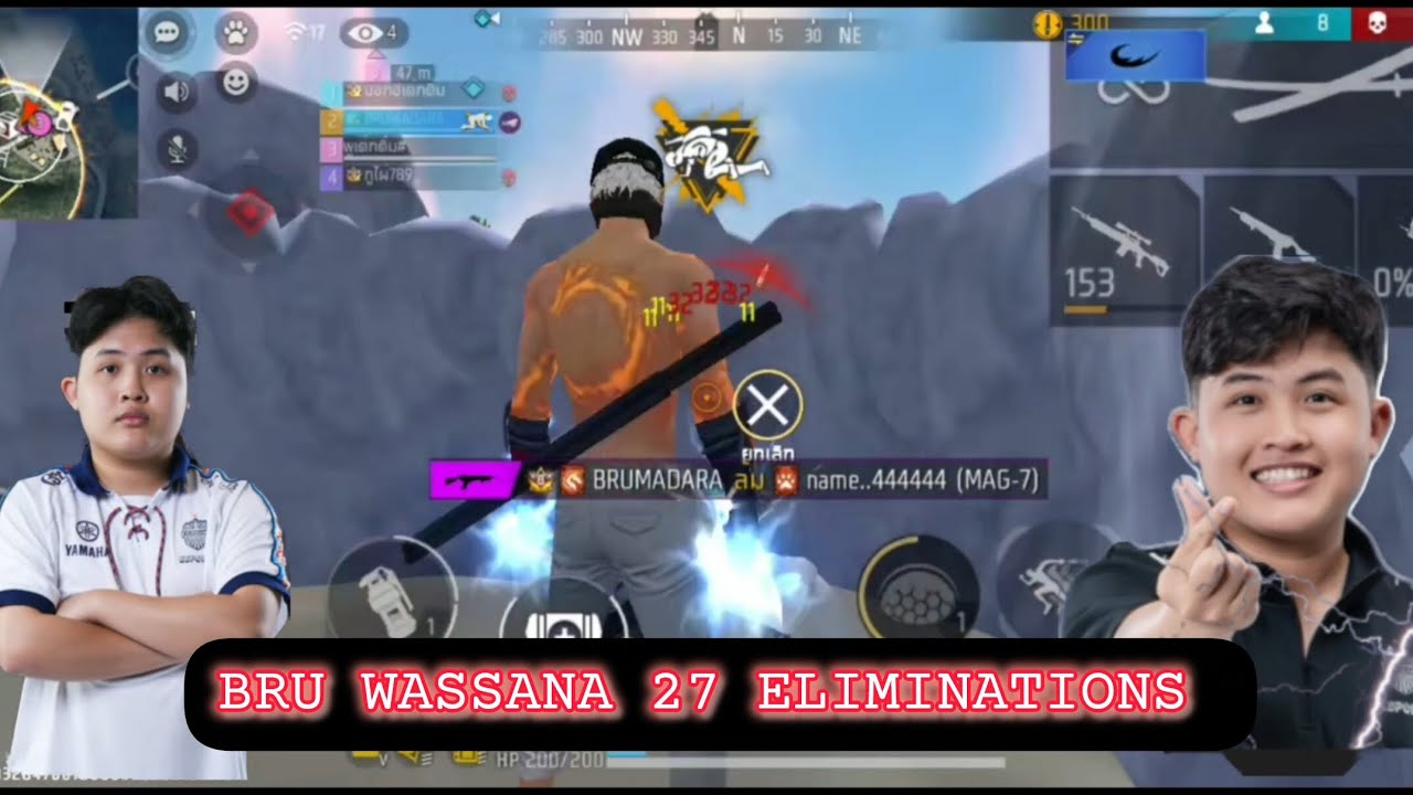BRU WASSANA 27 ELIMINATIONS FULL SQUAD FREE FIRE RANKED 