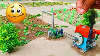 Mini tractor making well water pump diesel engine | science project | @sanocreator | keepvilla