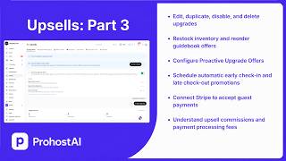 ProhostAI Upsells Tutorial Part 3 of 6 | Manage Upgrades & Proactive Upgrade Offers
