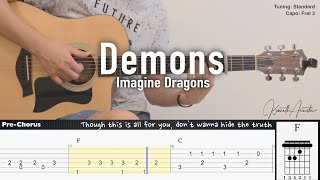 Demons - Imagine Dragons | Fingerstyle Guitar | TAB + Chords + Lyrics chords